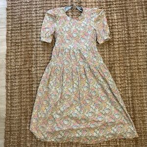 En Saison Floral Puff Sleeve Maxi Dress-women’s size M